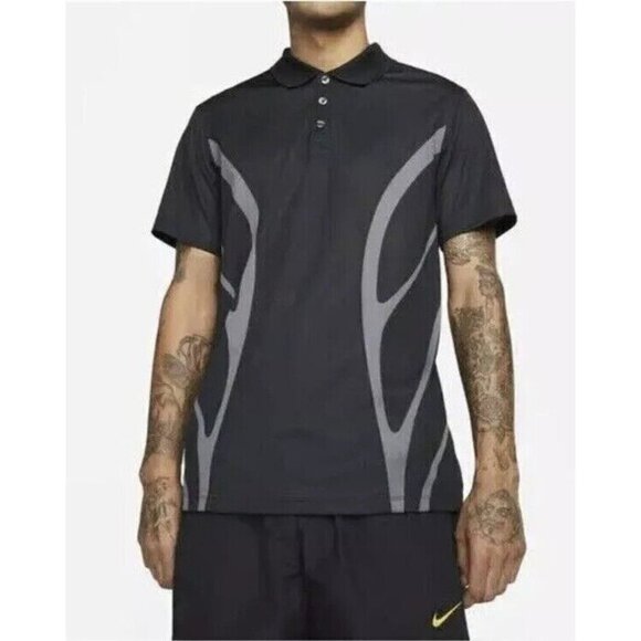 NWT Nike x NOCTA Drake Black Gray Printed Golf Polo Shirt Mens Size XSmall - Picture 1 of 8